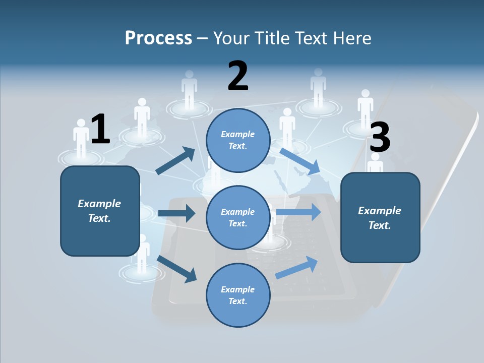 Laptop Wireless Pattern PowerPoint Template