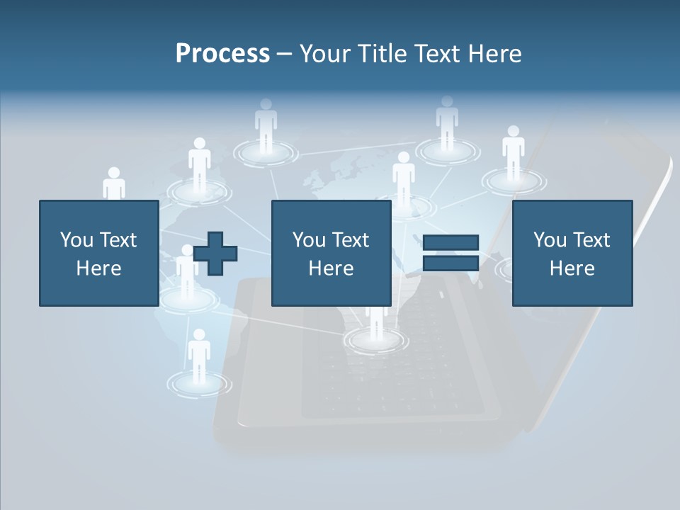 Laptop Wireless Pattern PowerPoint Template