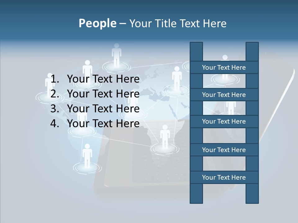 Laptop Wireless Pattern PowerPoint Template
