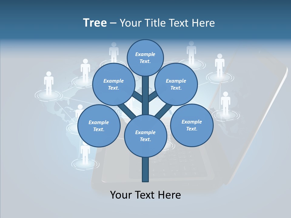 Laptop Wireless Pattern PowerPoint Template