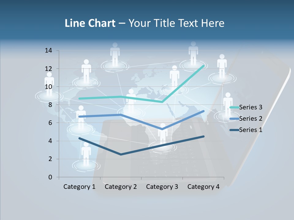 Laptop Wireless Pattern PowerPoint Template