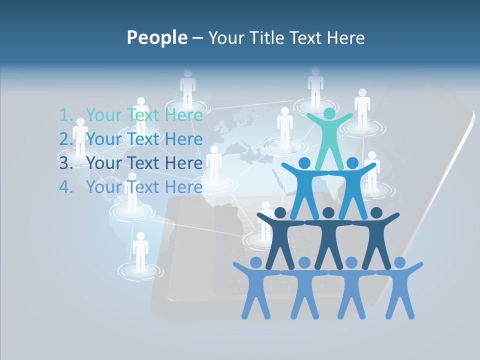 Laptop Wireless Pattern PowerPoint Template