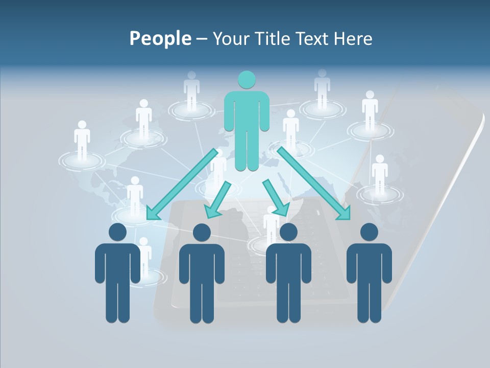 Laptop Wireless Pattern PowerPoint Template