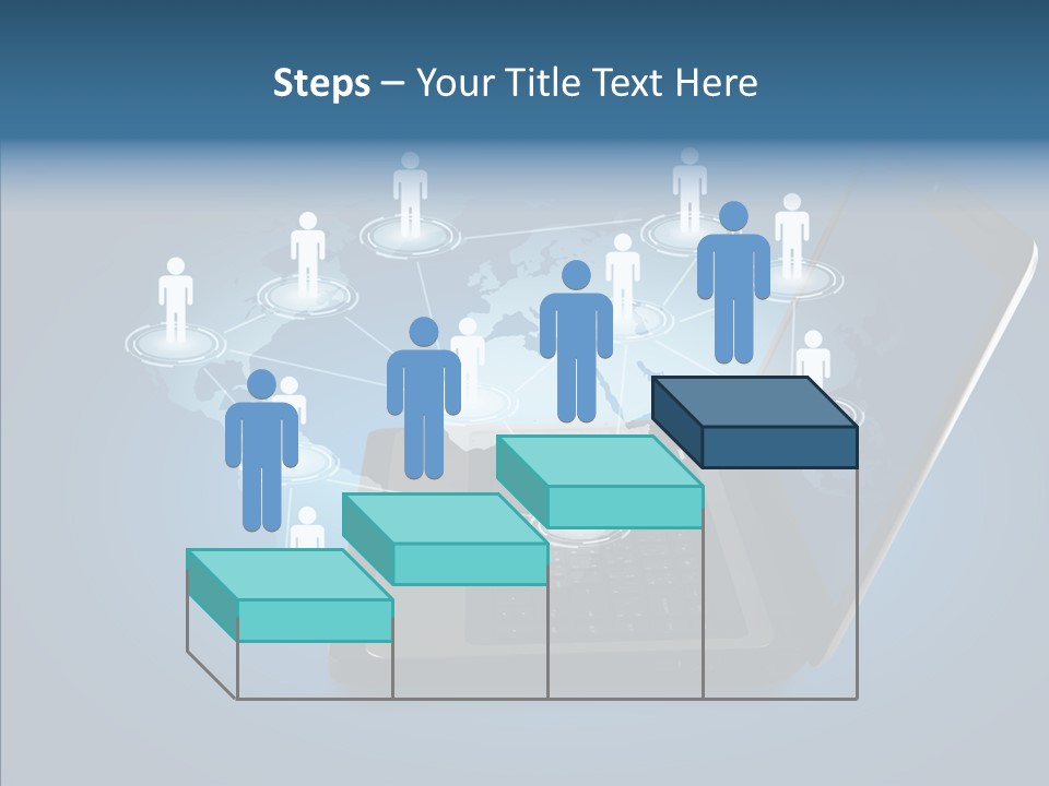 Laptop Wireless Pattern PowerPoint Template