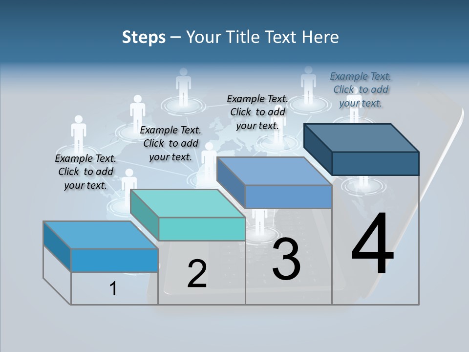 Laptop Wireless Pattern PowerPoint Template