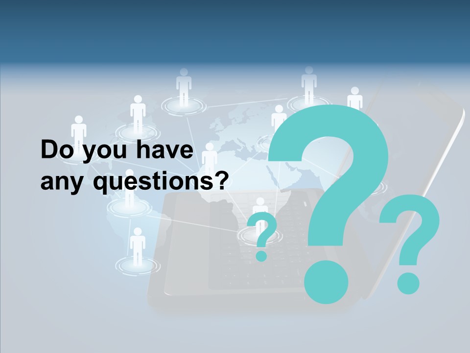 Laptop Wireless Pattern PowerPoint Template