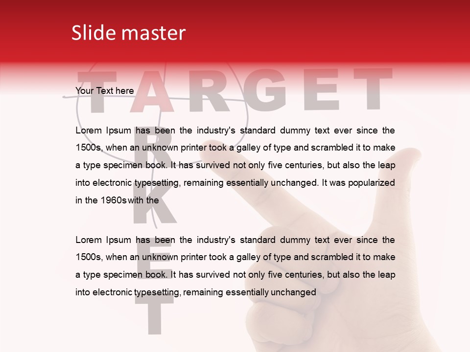 White Success Red PowerPoint Template