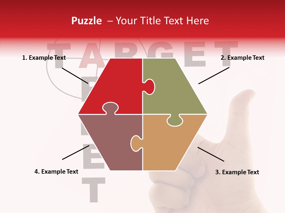 White Success Red PowerPoint Template