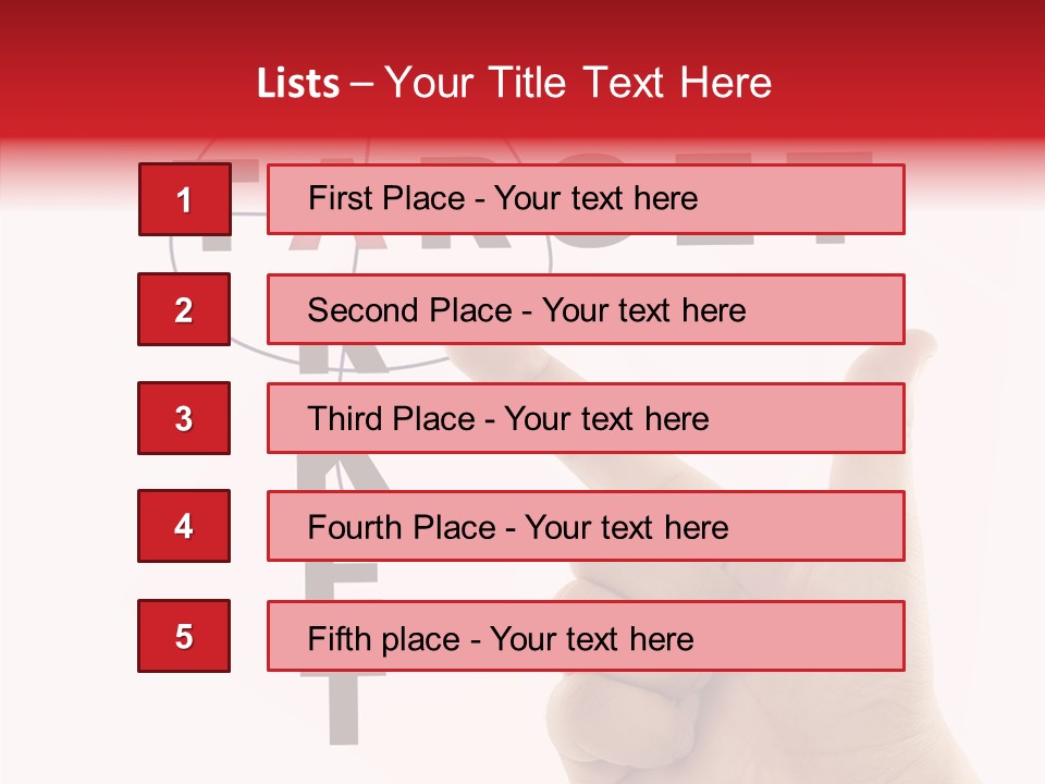 White Success Red PowerPoint Template