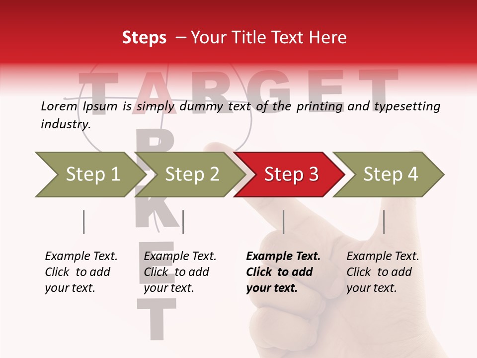 White Success Red PowerPoint Template