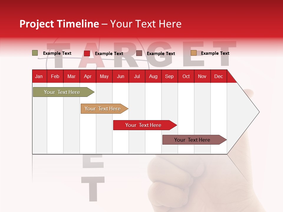 White Success Red PowerPoint Template