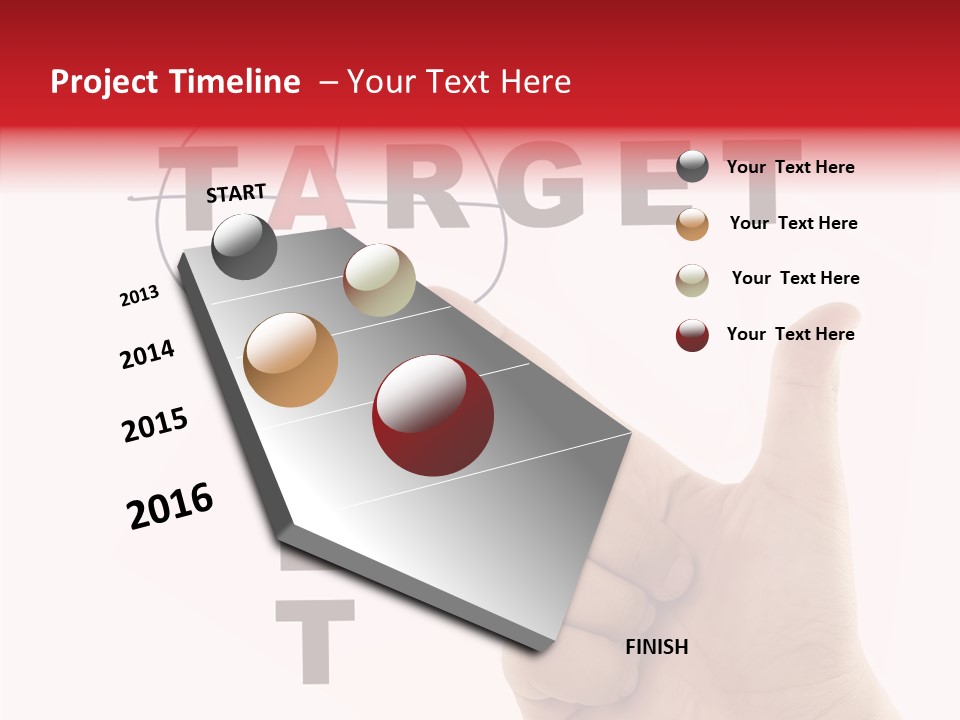 White Success Red PowerPoint Template