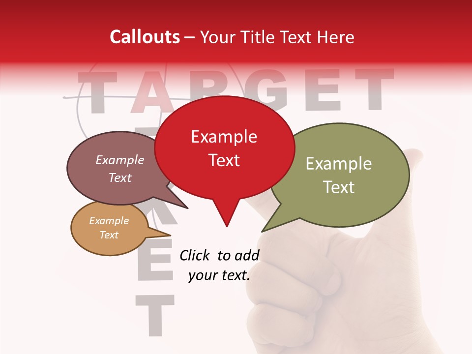 White Success Red PowerPoint Template