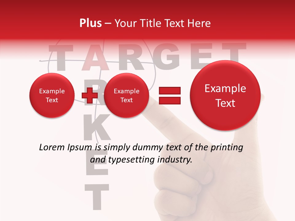 White Success Red PowerPoint Template