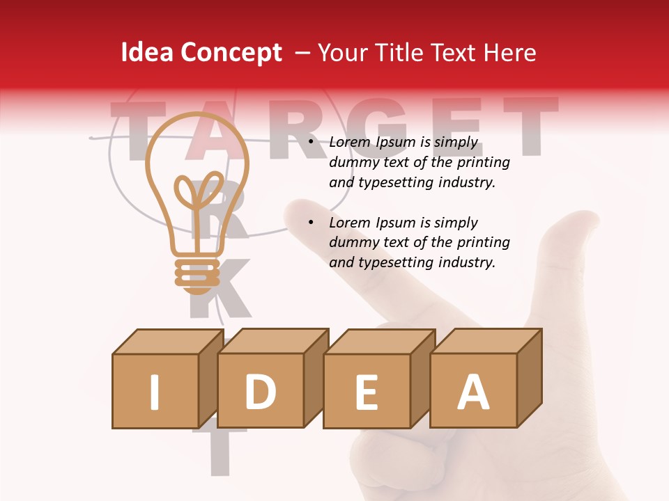 White Success Red PowerPoint Template