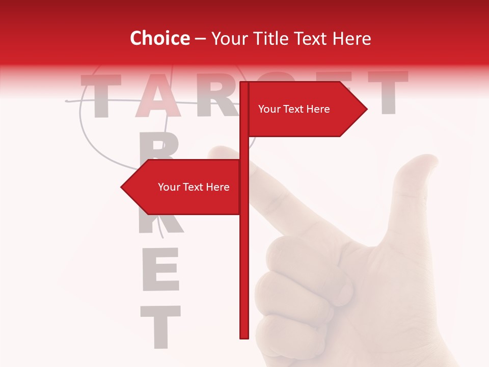 White Success Red PowerPoint Template