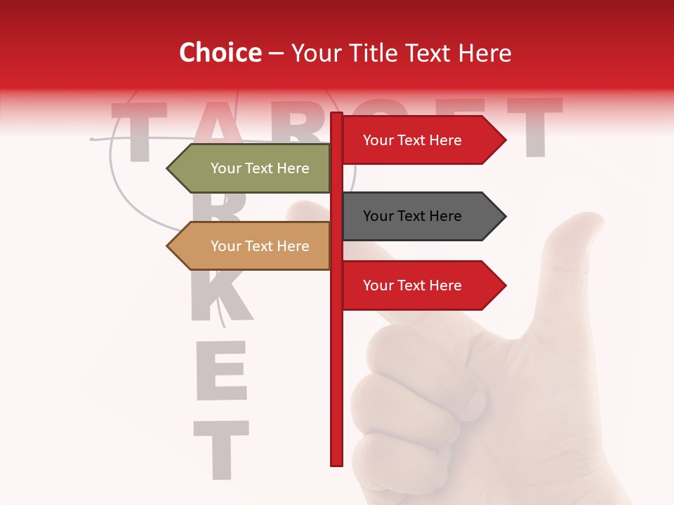 White Success Red PowerPoint Template