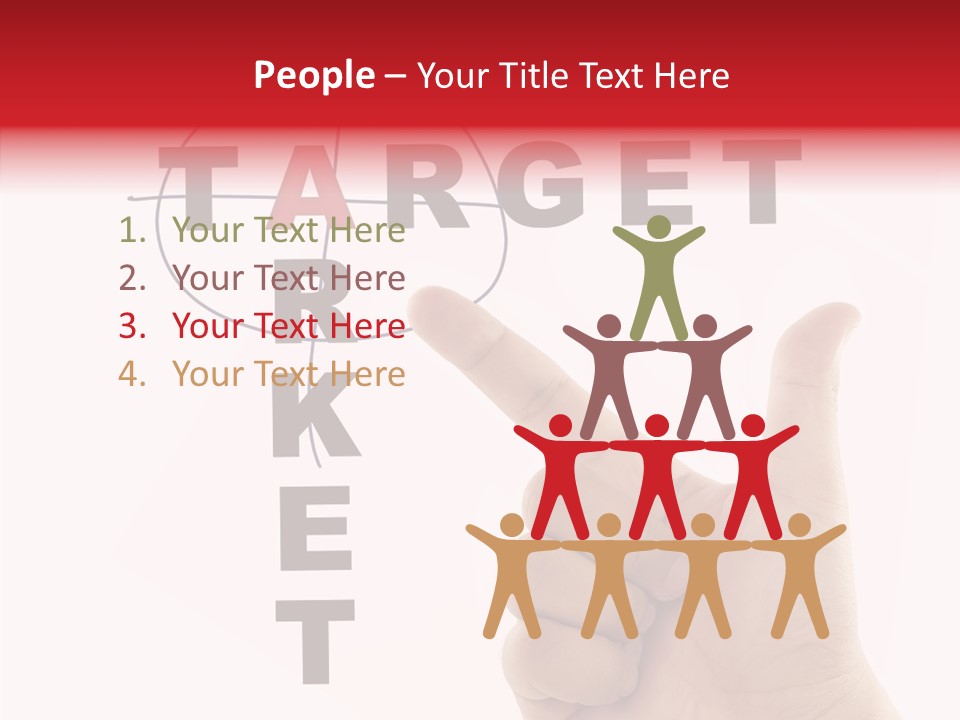 White Success Red PowerPoint Template