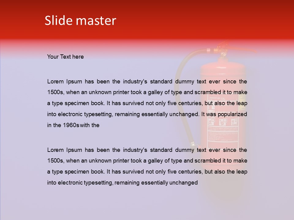 Extinguishing Wall Handle PowerPoint Template