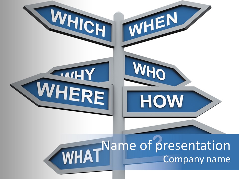 Help Knowing Way PowerPoint Template