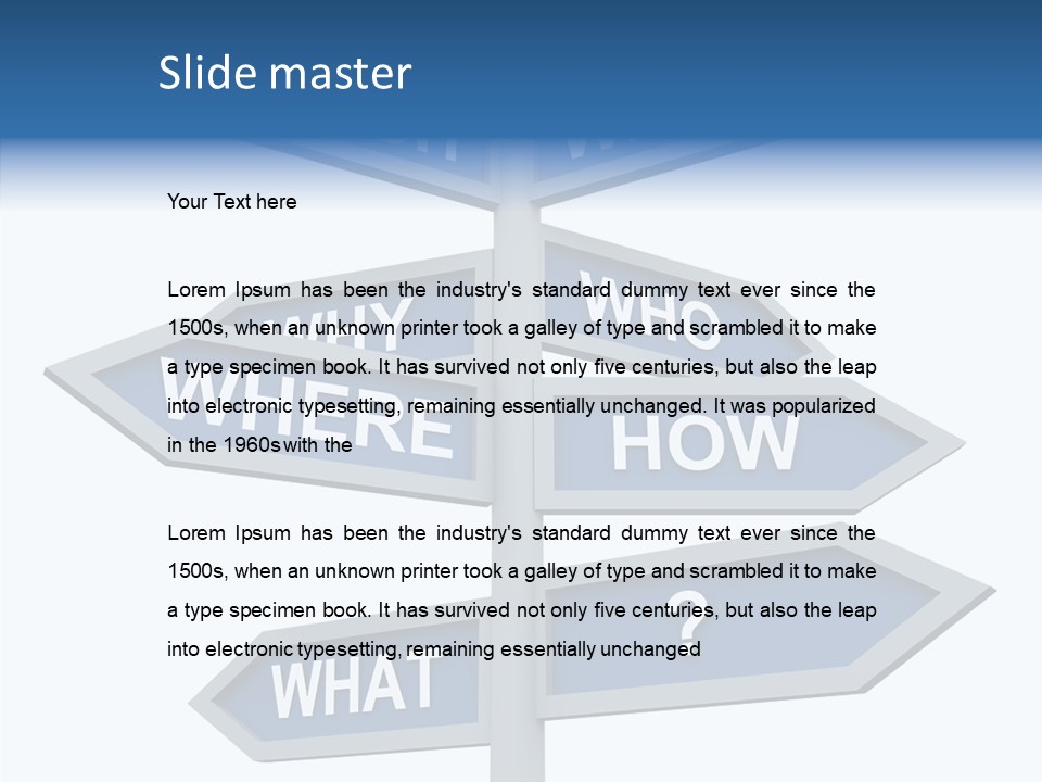 Help Knowing Way PowerPoint Template