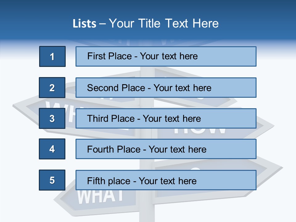 Help Knowing Way PowerPoint Template