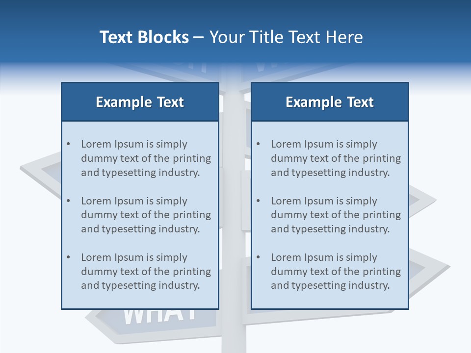 Help Knowing Way PowerPoint Template