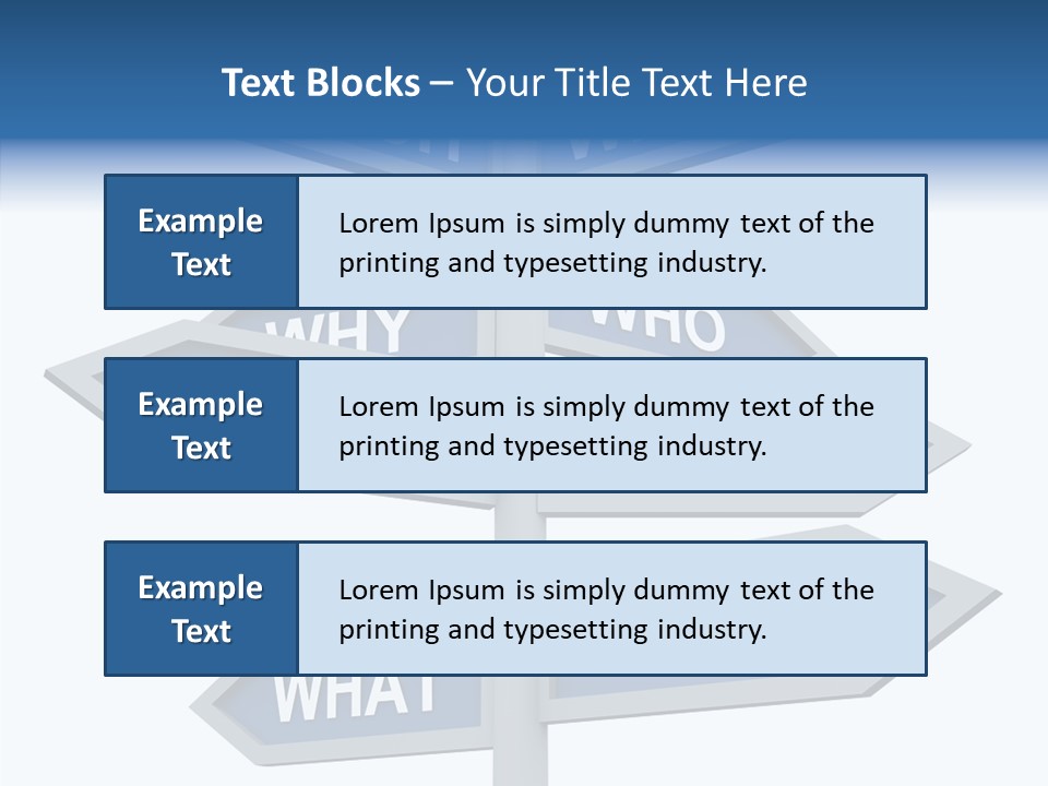 Help Knowing Way PowerPoint Template