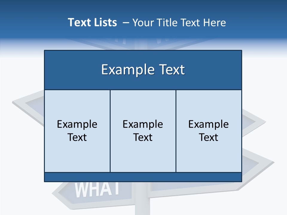 Help Knowing Way PowerPoint Template