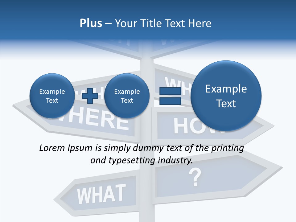Help Knowing Way PowerPoint Template