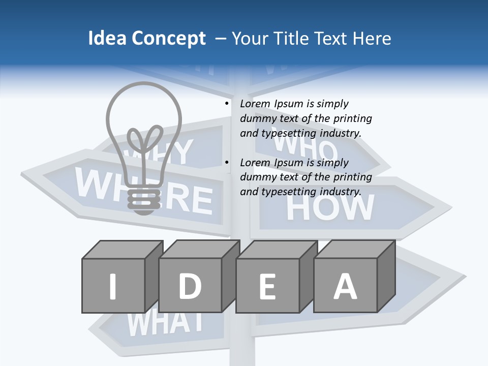 Help Knowing Way PowerPoint Template