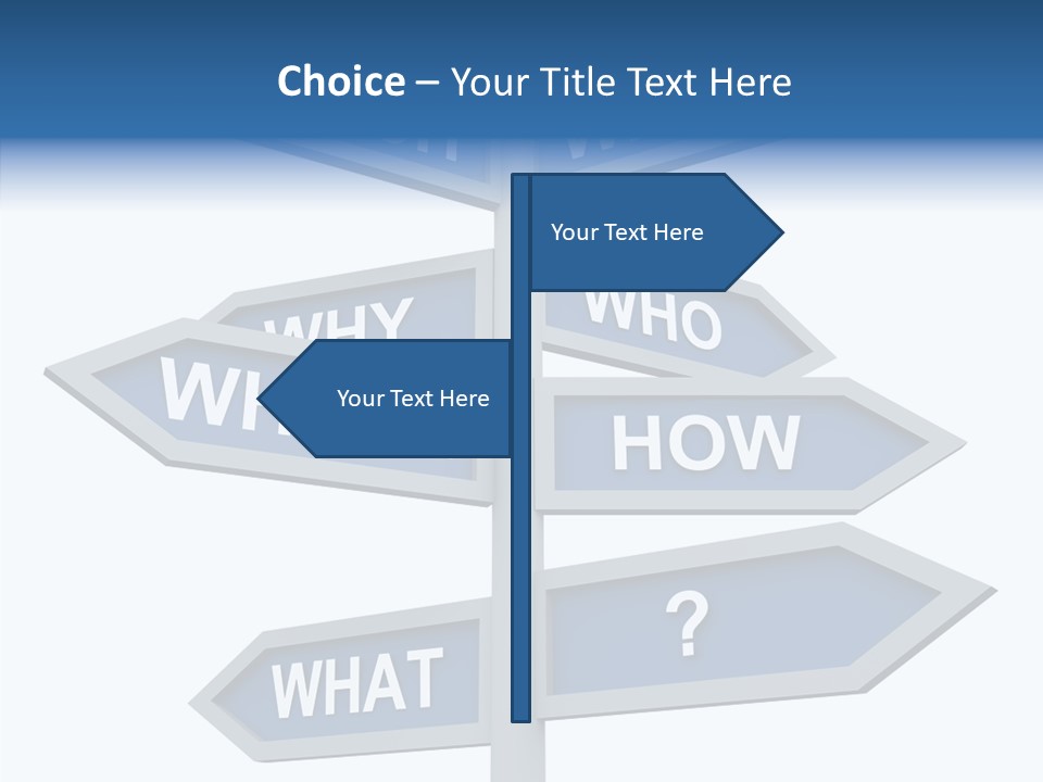 Help Knowing Way PowerPoint Template