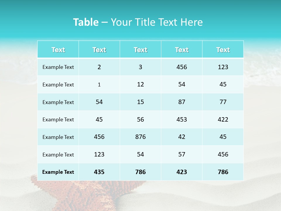 Turquoise Marine Outdoor PowerPoint Template