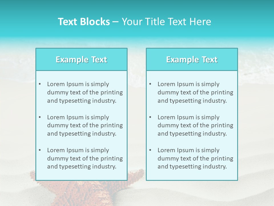 Turquoise Marine Outdoor PowerPoint Template