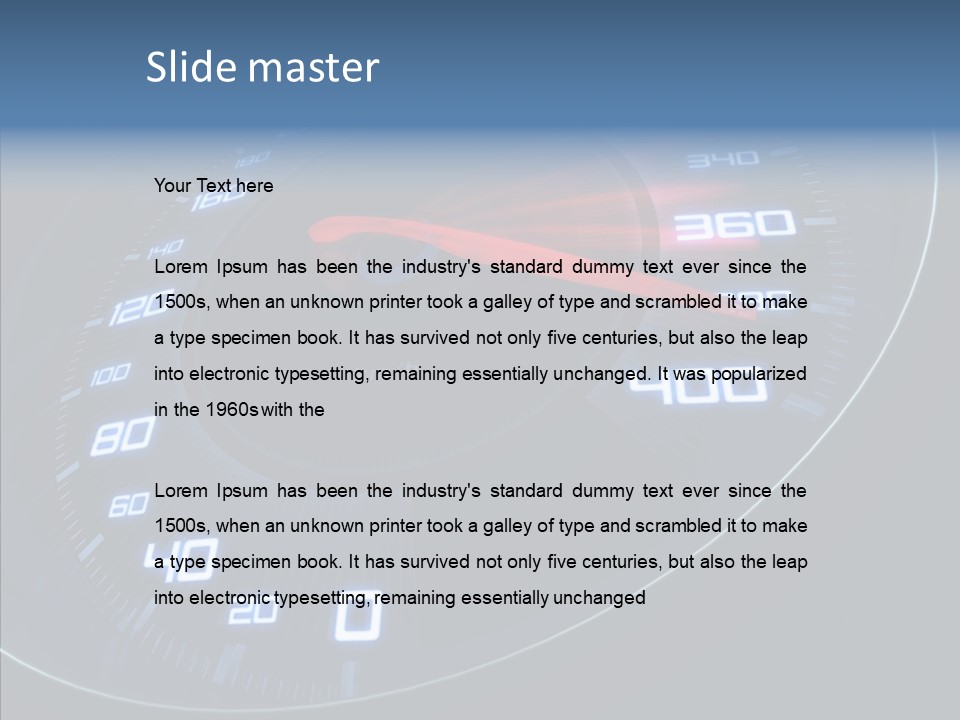 Dial Start Sport PowerPoint Template