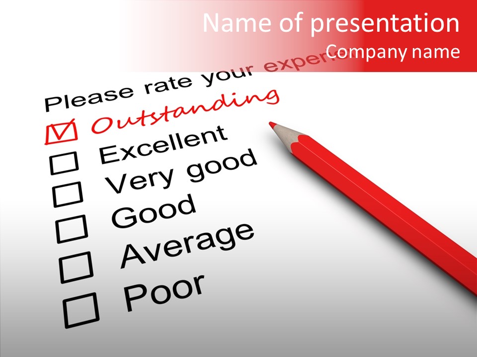 Form Evaluation Survey PowerPoint Template