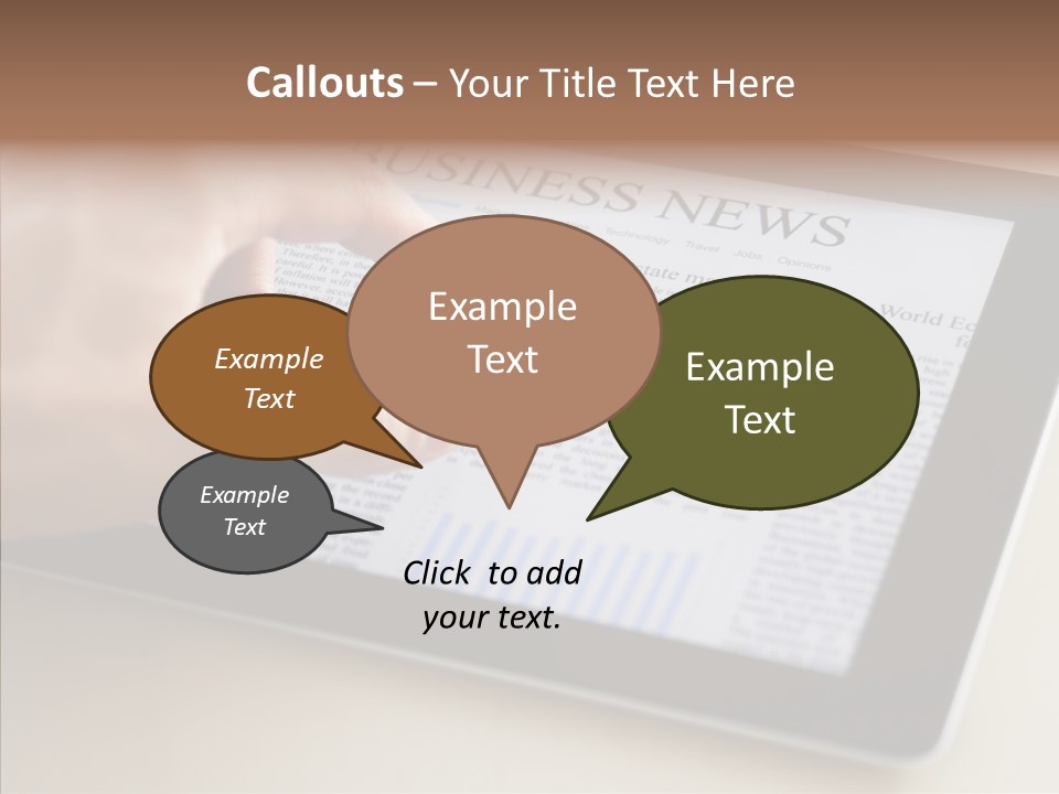 Touch Economic Crisis PowerPoint Template