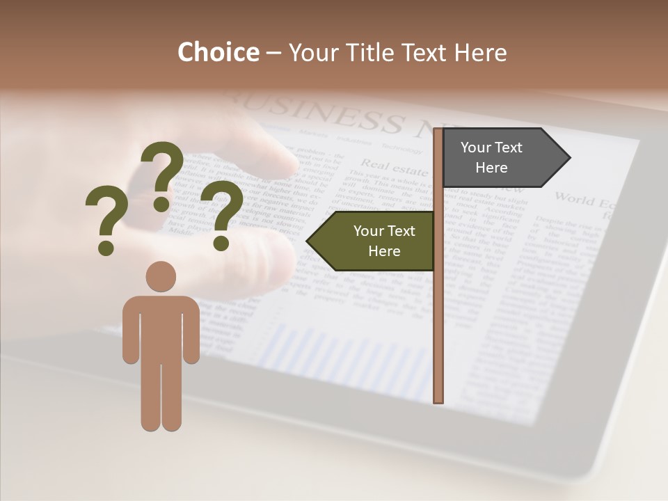 Touch Economic Crisis PowerPoint Template