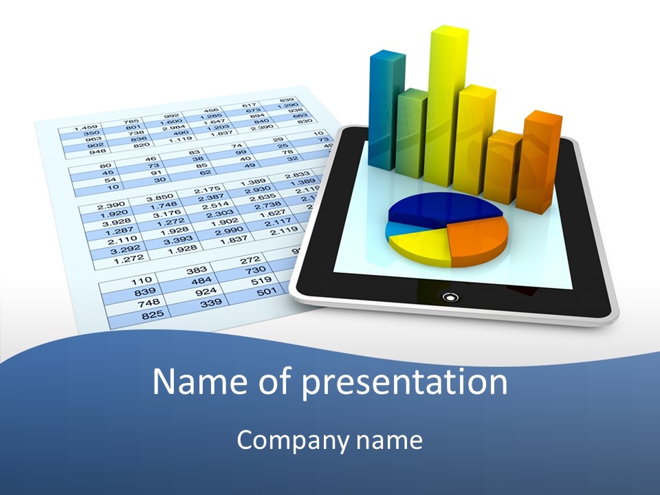 Blue Wireless Progress PowerPoint Template