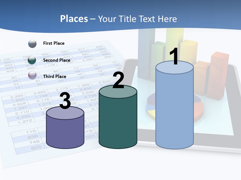 Blue Wireless Progress PowerPoint Template