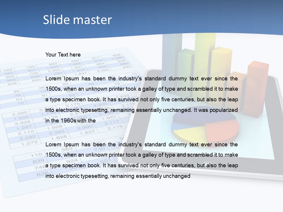 Blue Wireless Progress PowerPoint Template