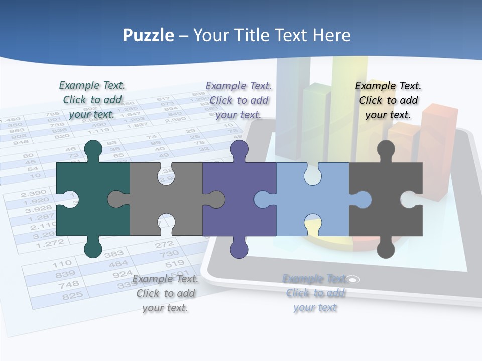 Blue Wireless Progress PowerPoint Template