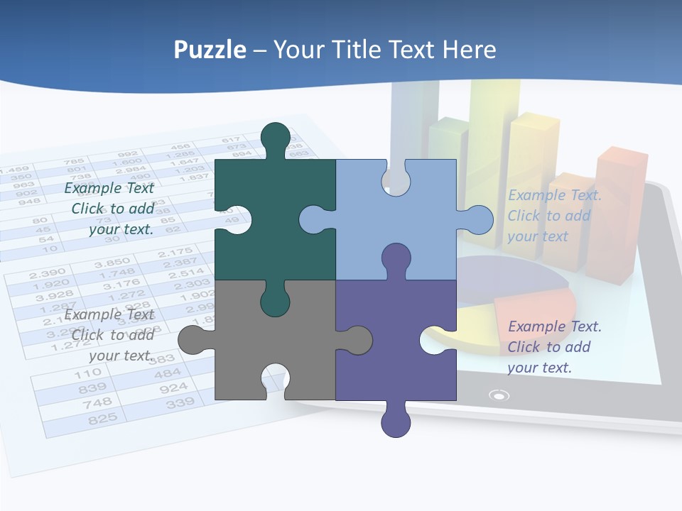 Blue Wireless Progress PowerPoint Template