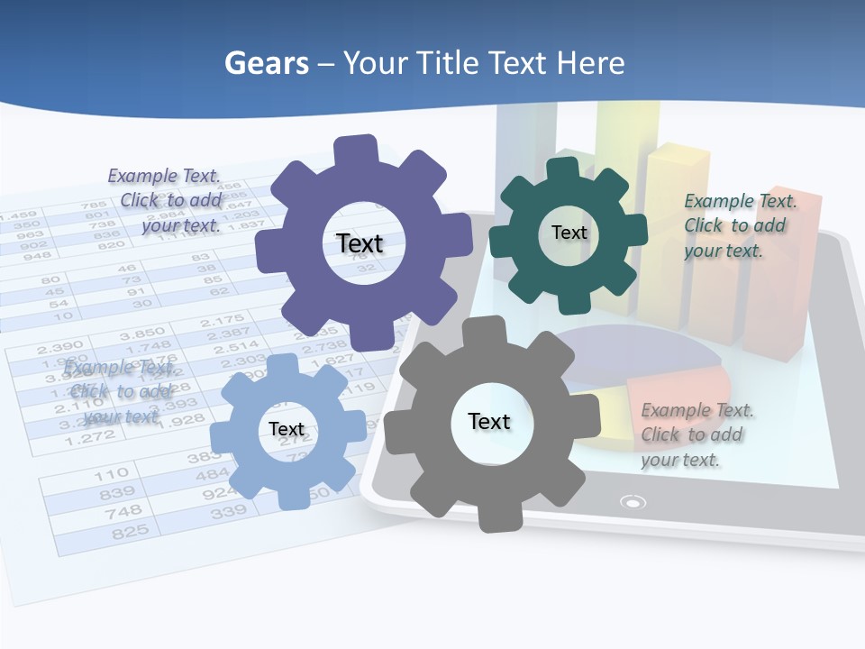Blue Wireless Progress PowerPoint Template