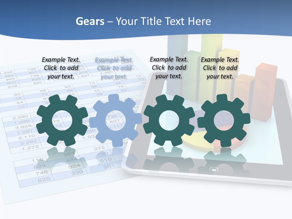 Blue Wireless Progress PowerPoint Template