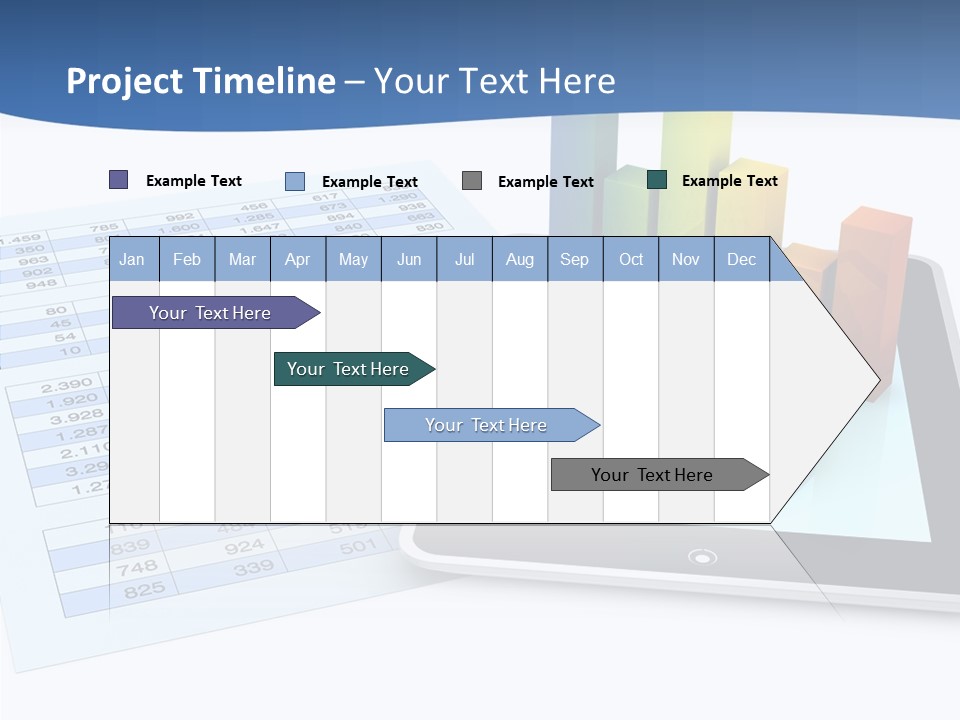 Blue Wireless Progress PowerPoint Template