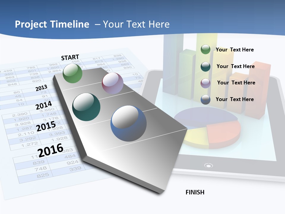 Blue Wireless Progress PowerPoint Template