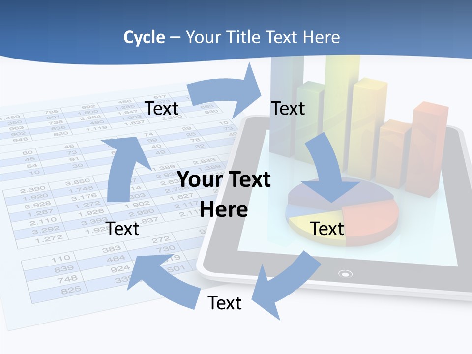 Blue Wireless Progress PowerPoint Template