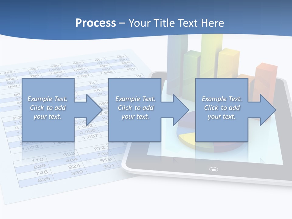 Blue Wireless Progress PowerPoint Template