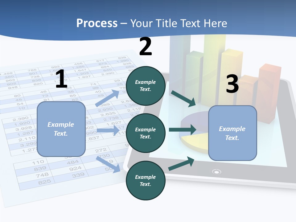 Blue Wireless Progress PowerPoint Template